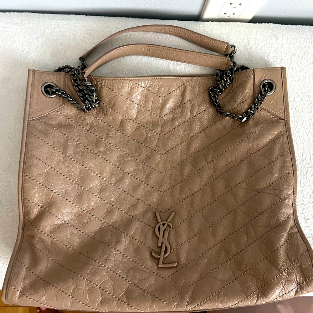 Saint Laurent leather quilted Niki tote